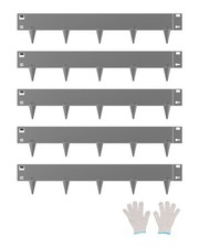 VEVOR Bordure Paysagère Jardin Acier Résistant Rouille 5PCS 990x181mm Gris Foncé