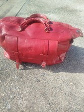 Sac de voyage en cuir rouge vintage Allengo Made in Italy grand modèle