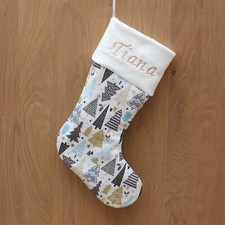 Chaussette ou Botte de Noël 2 / Brodée / Prénom & fil au choix / Made in France.