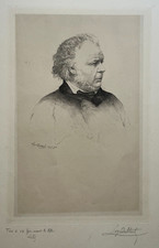 HONORE DAUMIER Portrait GRAVURE Eau Forte LOYS DELTEIL Porcabeuf 1903