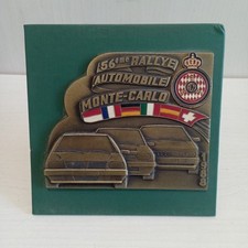 Plaques émaillées anciennes (vieux bronze)de collection rallye monté carlo 1988