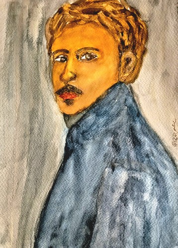 Jolie aquarelle portrait - aquarelle,,