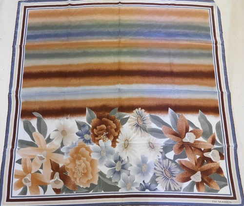Foulard vintage soie 100 - foulard,