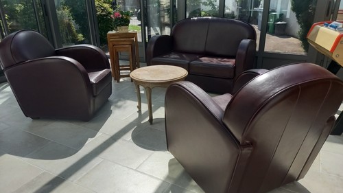 Canapé cuir club fauteuil - canapé,