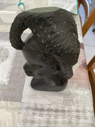 Tête femme africaine bois - tête,