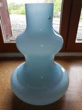 1 SUPERBE GLOBE ABAT-JOUR ANCIEN OPALINE DESIGN VINTAGE lampe 29 cm bleu ciel