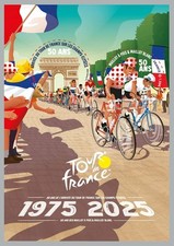 France 2025 50 years arrival TOUR DE FRANCE Champs Élysées 1975 polka dot ms2v