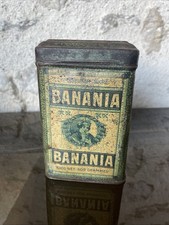 Boite ancienne lithographiée  BANANIA, à l'Antillaise 500 g