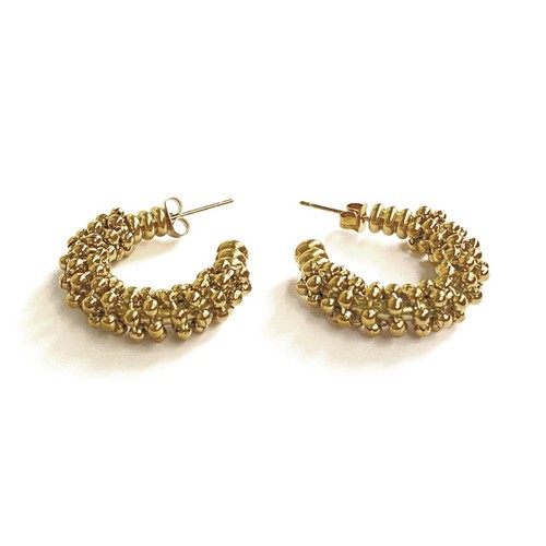 Orecchini cerchio fope oro - orecchini,