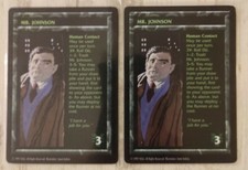 2 MR. JOHNSON contact SHADOWRUN Card ccg Tcg Oop