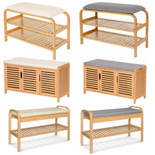 Étagère à chaussures banc de couloir banc à chaussures coussin de siège...