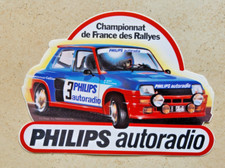 sticker autocollant PHILIPS COUPE RENAULT 5  R5  GT turbo RALLYE 1981 sport 80’s
