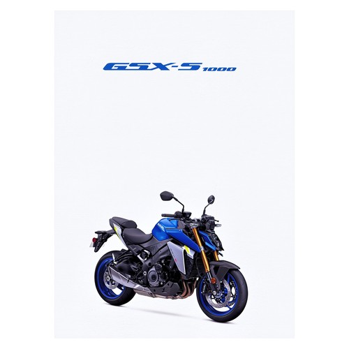 Affiche photo moto bleue - bleue, |