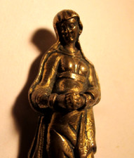 XVI HAUTE EPOQUE VIERGE BRONZE DORE PRISE DE CLOCHE GIUSEPPE LEVIS 1552/1611