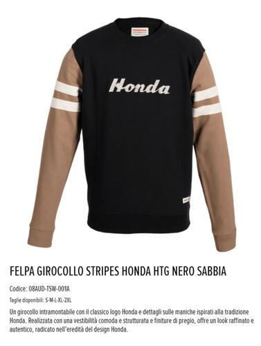 Honda sweat col stripes - honda,