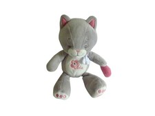 Peluche chat gris rose Arthur et Lola – 23 cm