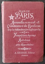 Plan Paris 1962 LECONTE métro