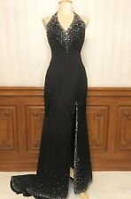 Robe de bal formelle noire à paillettes Tiffany Designs taille 4