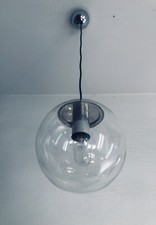 Suspension en verre clair  Peil & Putzler  D25cm Germany 70’