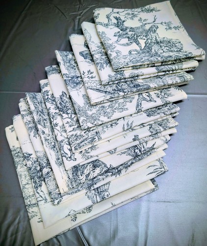 Handmade toile jouy - jouy, cotton