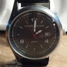 Montre VUILLEMIN REGNIER homme quartz pile incluse dateur  vintage