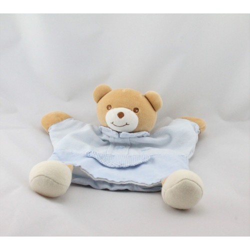 Doudou plat ours bleu - , vichy