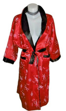 Kimono Satiné Reversible 2 en 1 « inspiration asiatique » Vintage 