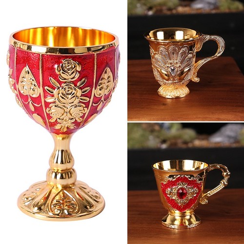 Tasse vin rétro métal - tasse, à