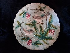 Assiette ancienne barbotine