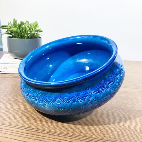 Cache pot vintage bleu - cache-pot, –