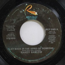 Country 45 Randy Barlow - Lay Back IN The Bras De Someone / Musical Hearts Sur