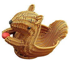  Panier animal créatif Panier en rotin Imitation Caisse de fruits adorable Boîte