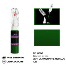 POUR PEUGEOT VERT OLIVINE KJR Kit de fixation pinceau stylo peinture retouche...