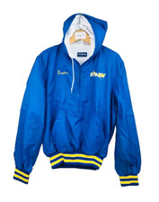 Holloway Storm Veste Bombers Jacket Vintage USA Brodé Nylon bleu Taille L/XL