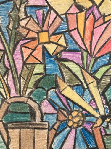 Tres beau dessin fleur ciseaux - beau,