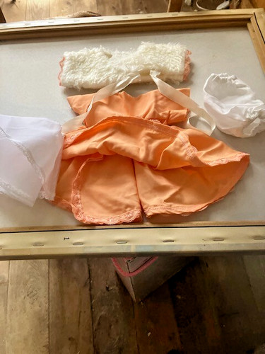 Robe neuve saumon jupon - robe,