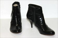 SINELA Bottines Boots Tout Cuir Verni Noir Talons Fins T 39 TBE