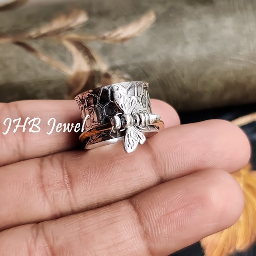 Bague toupie papillon - , en