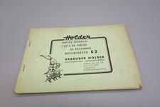 HOLDER Motoculteur E3 E 3 Mode d'emploi et liste des pièces détachées