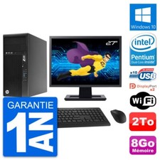 PC Tour HP Z230 Ecran 27" Intel Pentium G3220 RAM 8Go Disque 2To Windows 10 Wifi