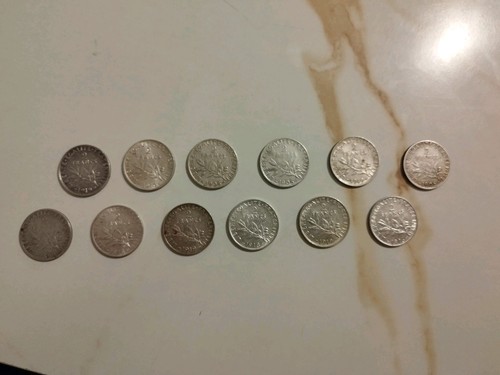 Lot pièces francs - lot,