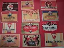 LOT 12 ETIQUETTES BRASSERIE SAINT NICOLAS DE PORT LORRAINE EXCELLENT ETAT