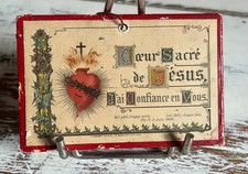 carton religieux coeur sacré de jésus reliquaire 1906 