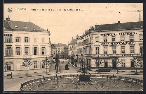 Cpa courtrai place des - cpa,