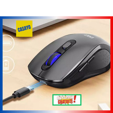 Souris Sans Fil Bluetooth 5.2 Rechargeable ou à Piles 1600 DPI - TOP QUALITE -