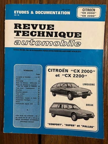 Revue technique automobile rta - technique,