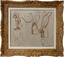 HENRI LAFFITE (1885-1977) ELEVE DE RODIN - PROJET DE SCULPTURES 1920 (945)