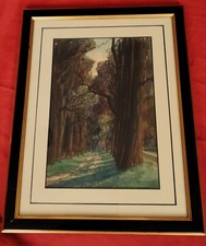 Superbe aquarelle du XX e  par