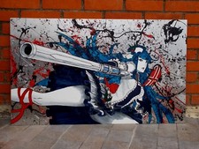 T.E.D. " This is Stocking "  Oeuvre Originale Signée , Manga Street Art Graffiti