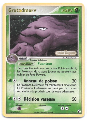 Carte pokémon grotadmorv - pokémon,
